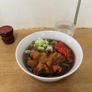 太蕎麦（ゲソ天、紅ショウガ天）(一由そば )