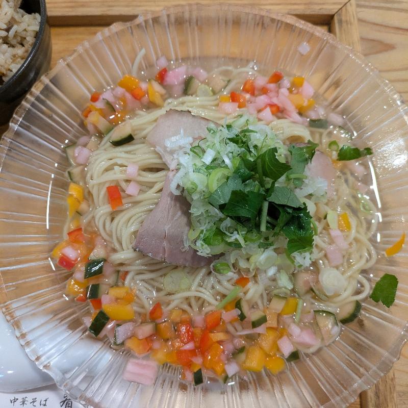 冷やしピクルス中華【8月限定ラーメン】(中華そば 肴 yamago(ヤマゴ))