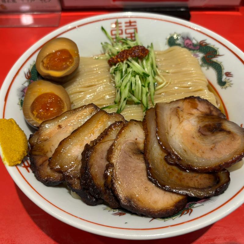 焼き豚冷し中華+麺大盛+ 味玉(中華そば カドヤ食堂 総本店)