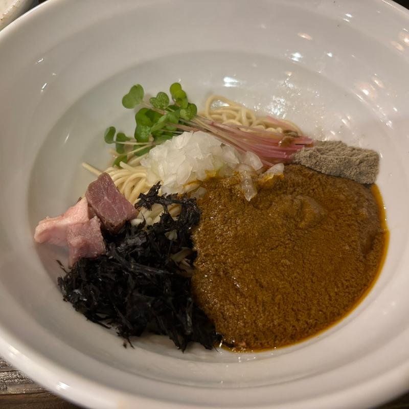 イカワタの和え玉(ハーフ)(魚々麺 園)