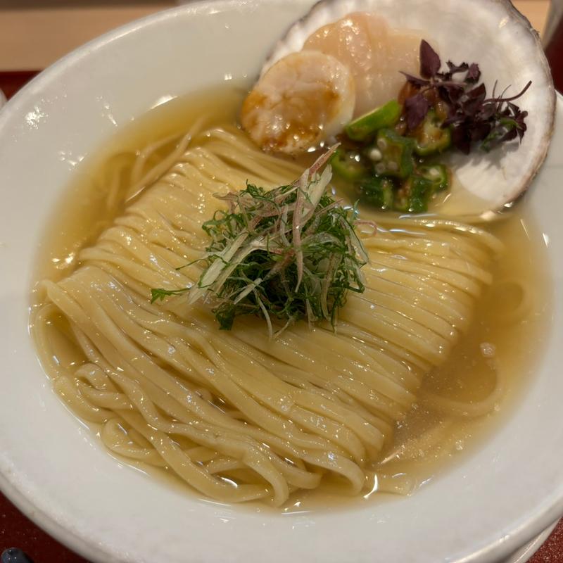 青森陸奥湾産殻付ﾎﾀﾃの冷やし(燃えよ麺助)