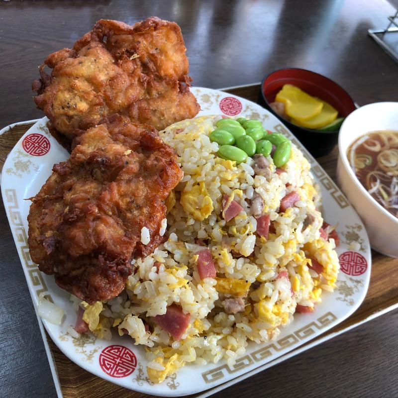 鶏の唐揚げチャーハン2個セット(中華料理 タカノ)