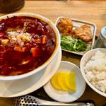 全とろ麻婆麺＋唐揚げセット(さんぽう亭 燕店 )