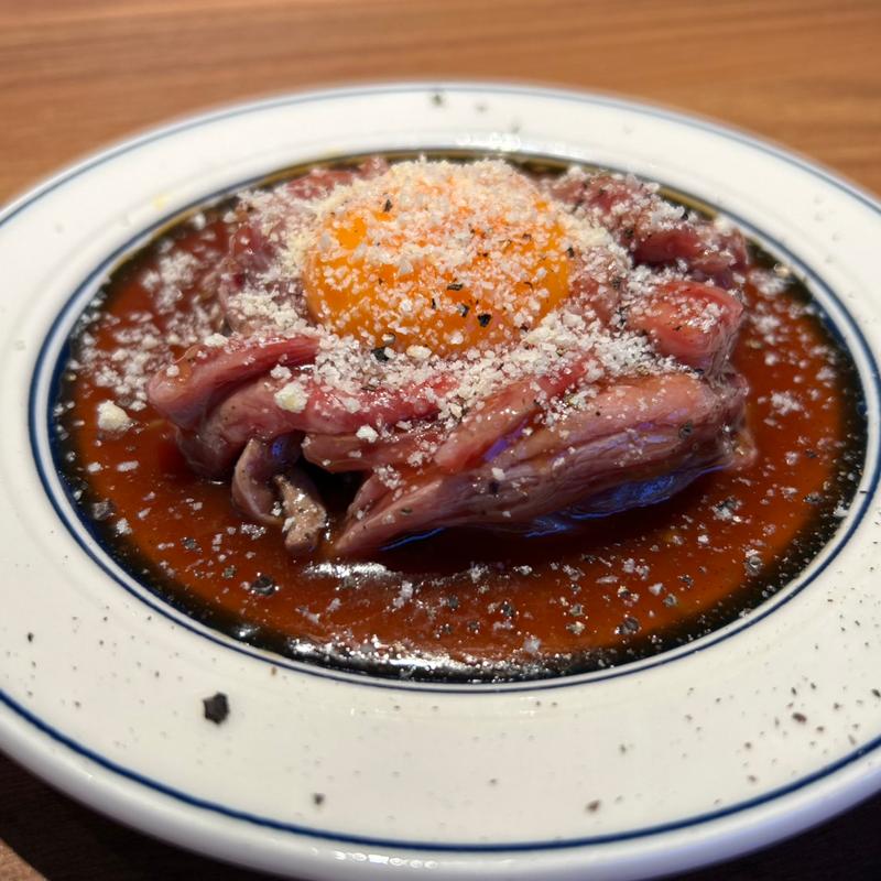 和牛ユッケパルメジャーノ(Grill Dope グリルドープ 京橋店 イタリアンの個室居酒屋)