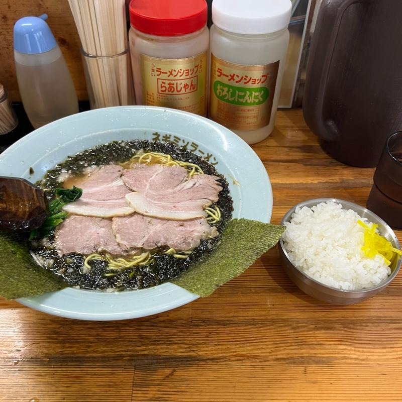 黒ばらのりラーメンチャーシュー3枚　半ライス(ラーメンショップ椿 上彦川戸店)