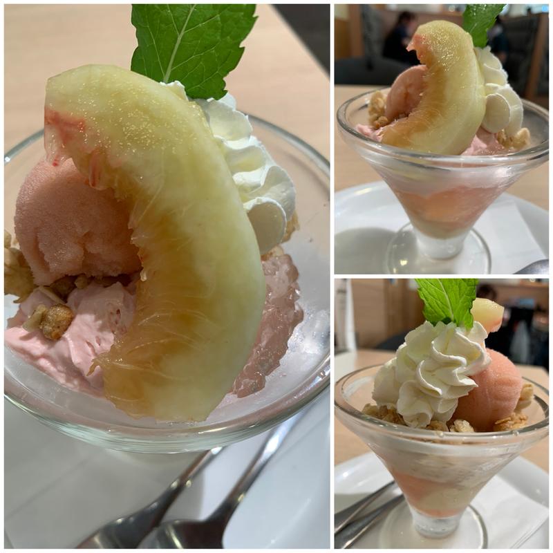 フレッシュ桃のちょこっとパルフェ(デニーズ 上板橋店)