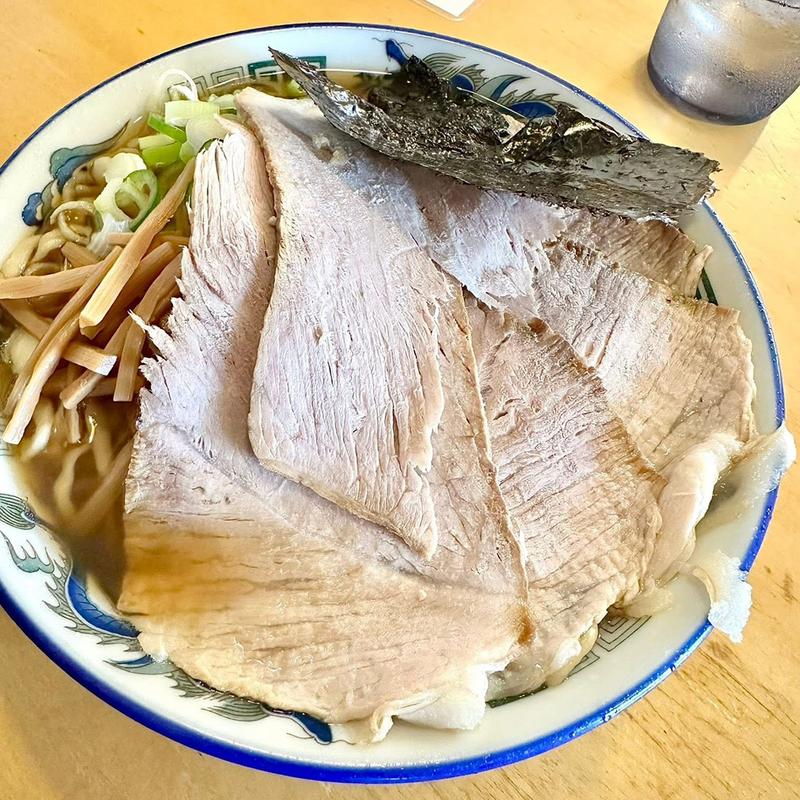 中華そば 小 油抜き 濃さ普通 チャーシュー(ケンちゃんラーメン 本店)