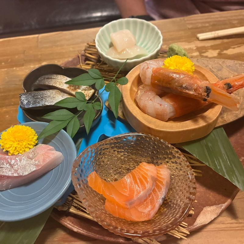 刺身盛り合わせ5種(草津 極楽酒場)