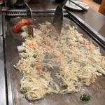 もち明太もんじゃ焼