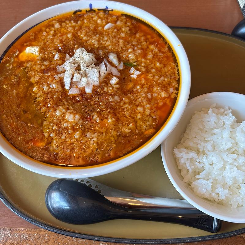 東京ラボ全とろ背脂麻婆麺　サービスライス付(さんぽう亭 新津店 )