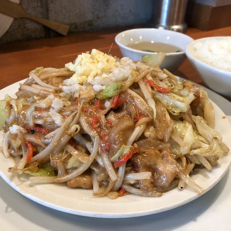 塩とんこつ定食(肉野菜炒め ベジ郎)