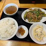 ナスと豚肉炒め定食