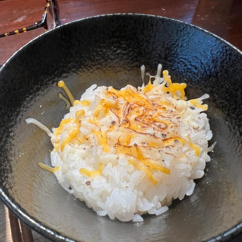 限定 焦がしチーズご飯(Sらーめん 篠山本店)
