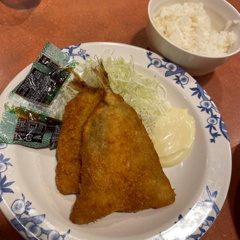 アジフライ・ごはんセット(バーミヤン栄上郷店)