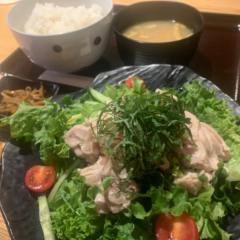 蒸し鶏の香味野菜 自家製ポン酢(とよみつ 銀座店)