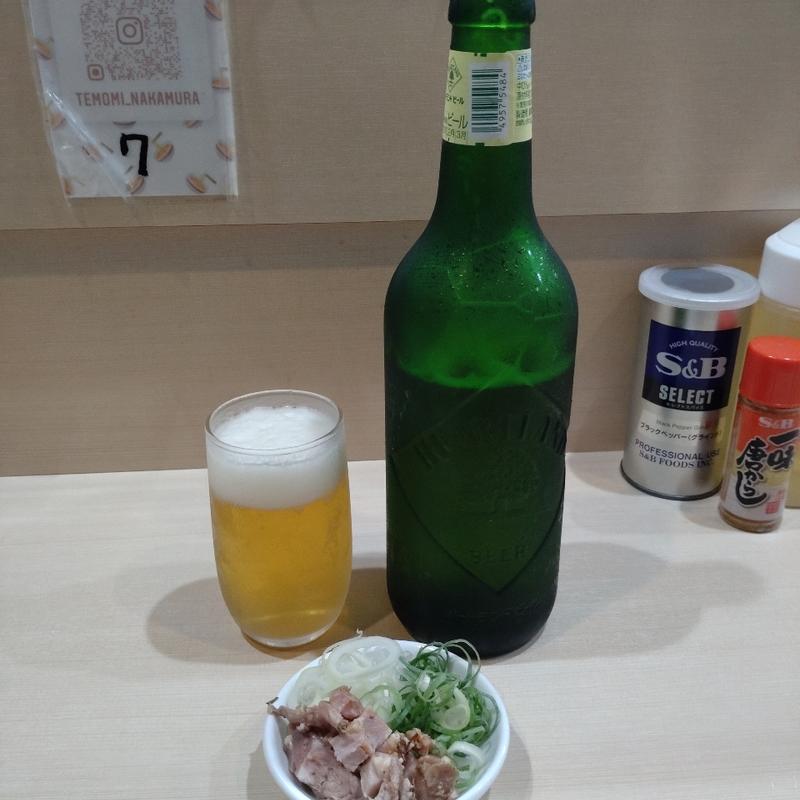 ハートランドビール 中瓶(おつまみ付)(手揉み中華そば中村)