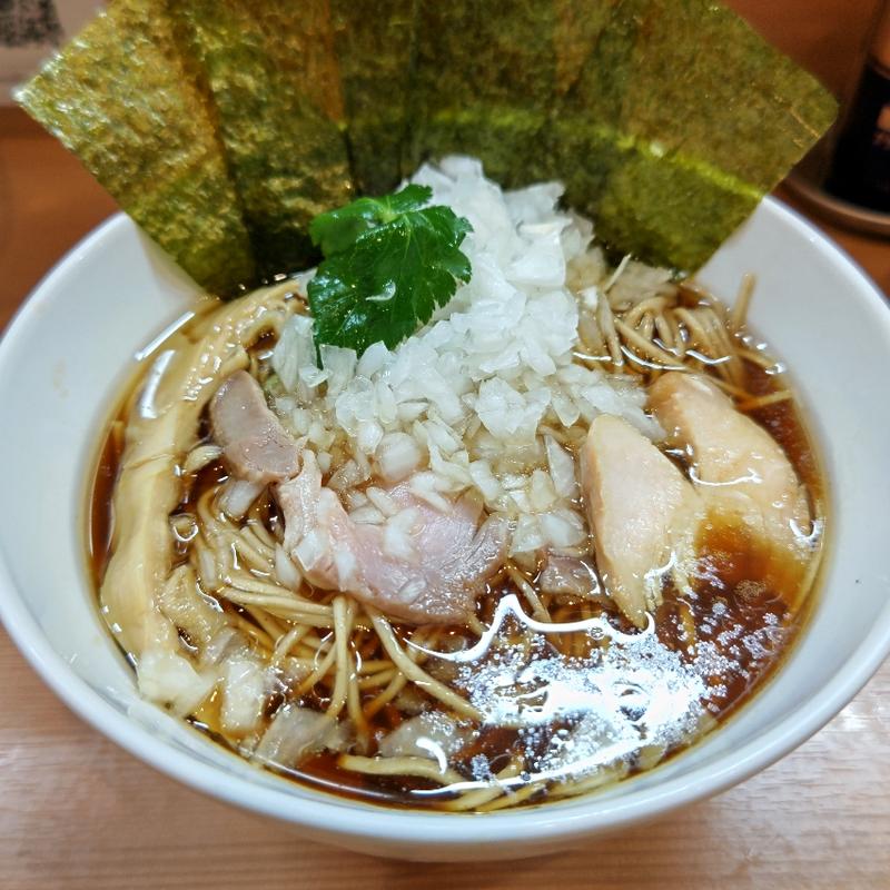 醤油らぁ麺＋海苔＋たまねぎ(麺匠 善し田)