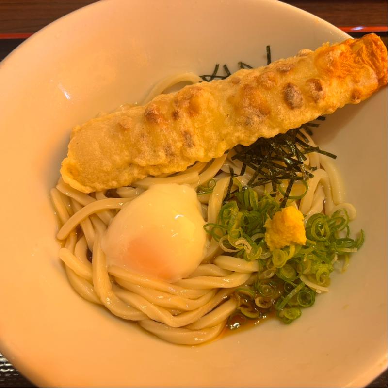 ちく天玉ぶっかけうどん(得得 京都洛西店 （とくとく）)