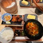 若鶏のみぞれ唐揚げ定食　出汁巻き付き