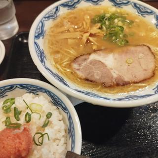 ラーメンと明太子ライス（小）