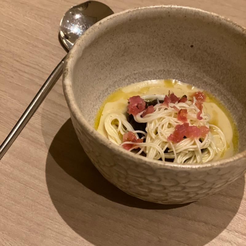 勝連モズク 焼きナス(島cuisine あーすん)