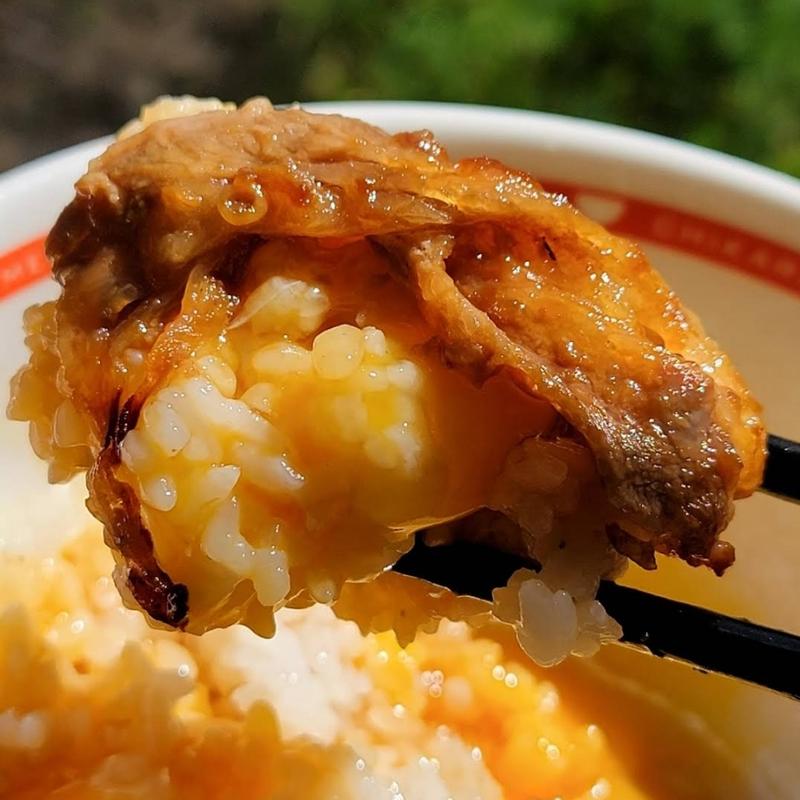 焼き牛丼並＋生卵(東京チカラめし食堂)