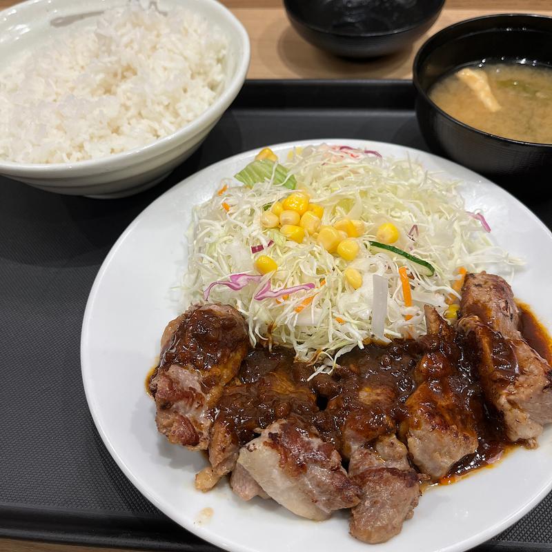 シビ辛麻辣トンテキ定食(松屋 四条大宮駅前店)