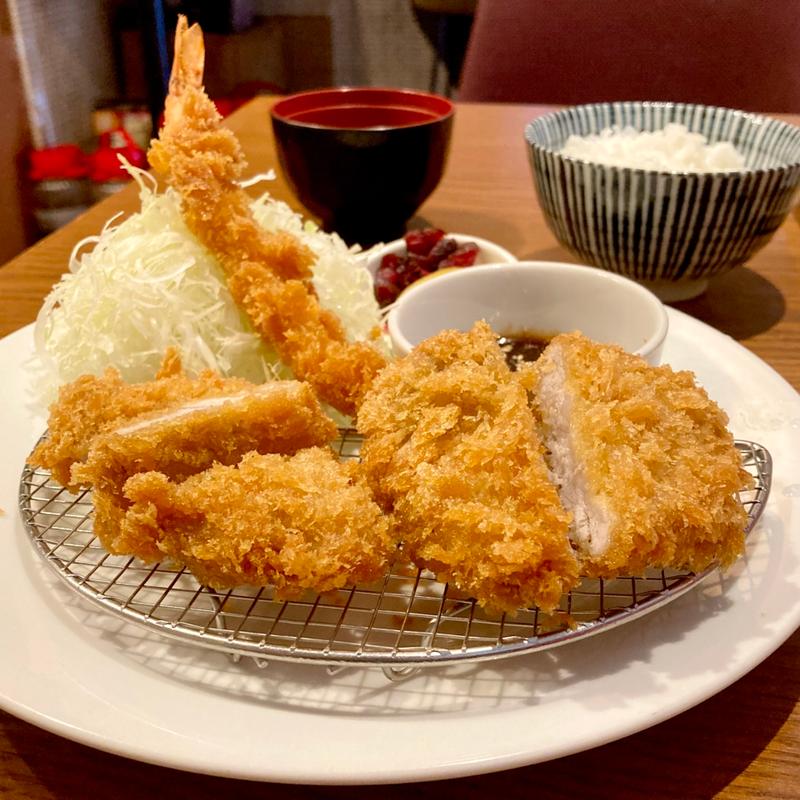 RPG定食(ロース・ひれ・海老)(とんかつ×居酒屋 RPG)