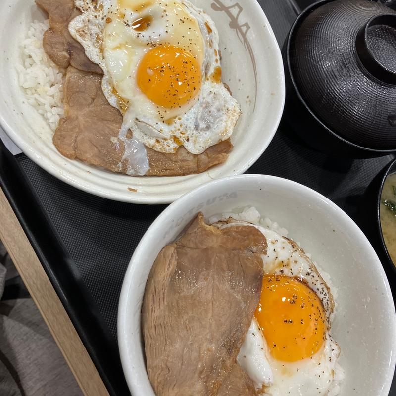 今治焼豚玉子飯 並+ライス(松屋 小田急永山店 )