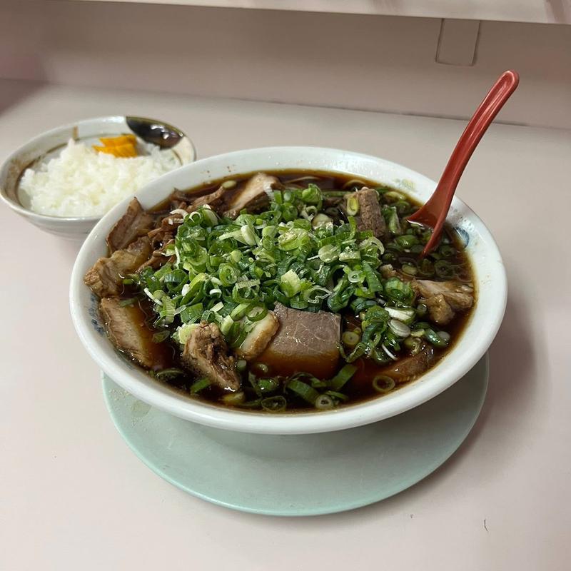 ダブルチャーシュー麺 ライス小(ラーメン親爺)