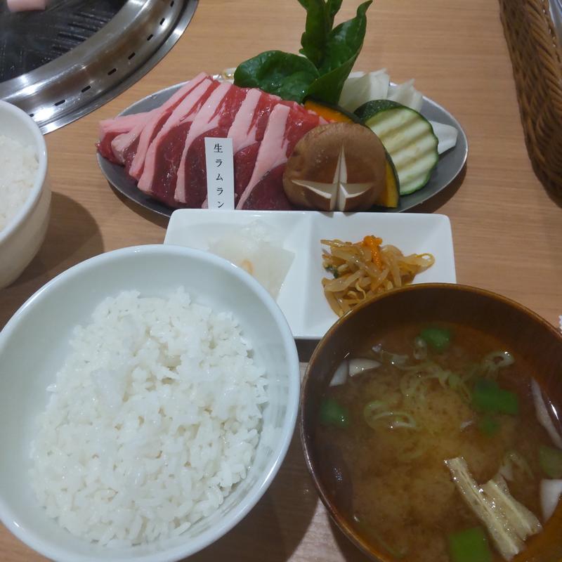 生ラムランプ定食(遠野食肉センター 矢巾店　ラム )