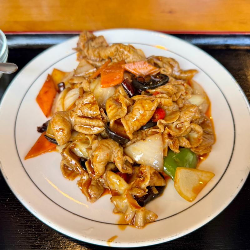 ホルモンの四川風炒め(龍騰酒場)