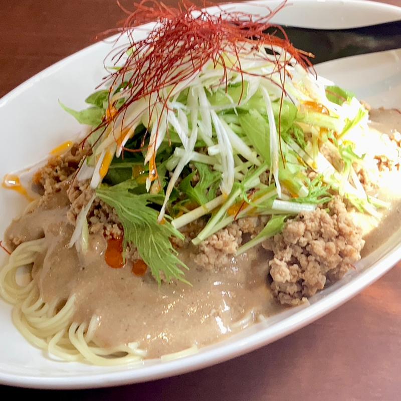 冷やし豆乳担々麺(壺水天～KOSUITEN 南堀江店)