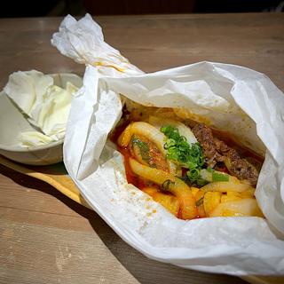 ジンギスカン風包み蒸し