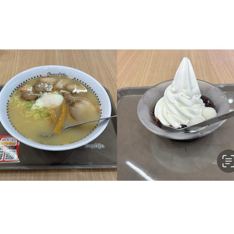 お月見特別セット　特製ラーメンと白玉クリームぜんざい(スガキヤ 岡崎イオンモール店 )