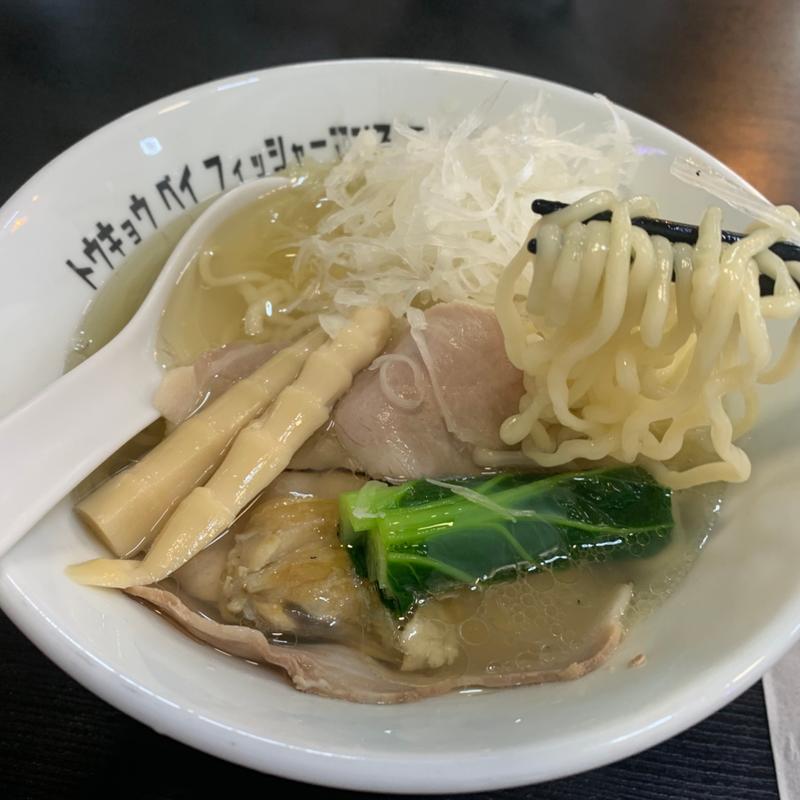 潮らぁ麺白髪ネギトッピング(トウキョウベイフィッシャーマンズヌードル葉山店)