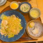 エビ蟹チャーハンと点心膳