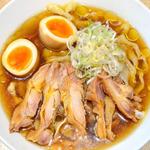 冷やし親鶏中華そば 大盛 味玉