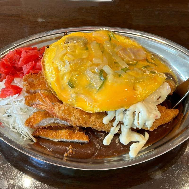 満塁ホームランカレー 野菜玉子 タルタル白身フライ(カレーの市民アルバ 秋葉原本店 )