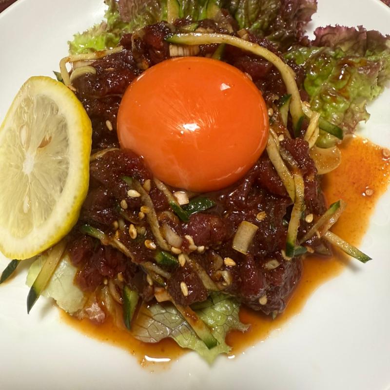 桜ユッケ刺し(朝楽苑 日立店)