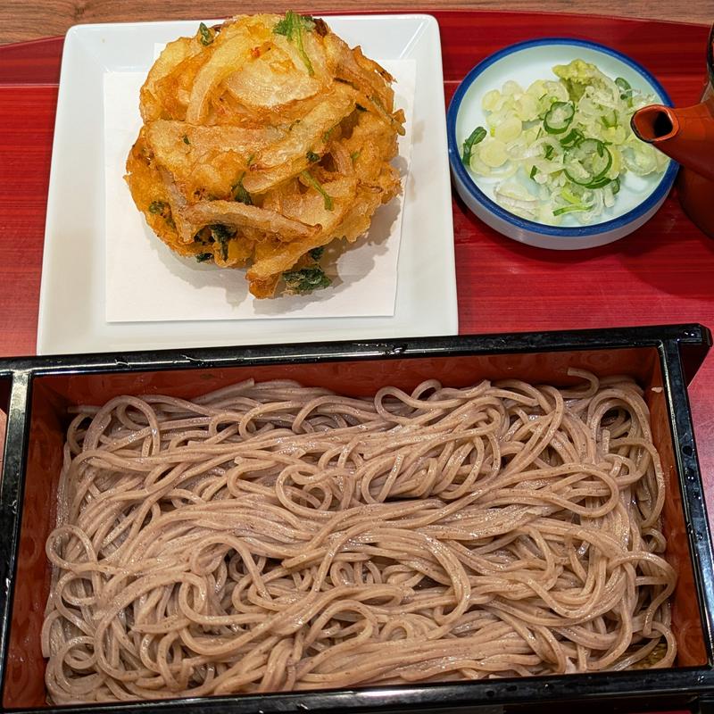 桜えびのかき揚げ蕎麦（二八蕎麦）(そばじ アトレ川崎店)