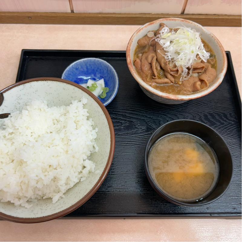 もつ煮定食　両方大盛り(菜嘉村 )