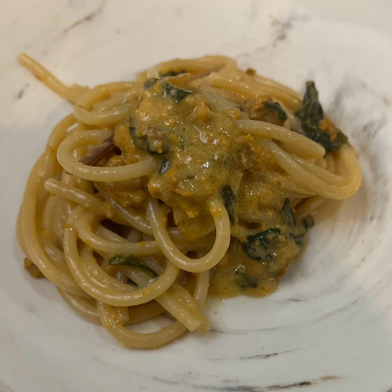 ウニを食べるのは日本だけじゃない！シチリア風ウニのアーリオオーリオをスパゲットーニで(Hostaria CasaBella ホスタリア カーサベッラ)