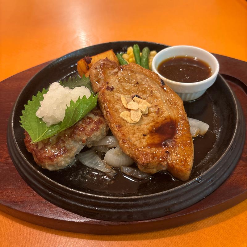 和風ハンバーグ&北総豚のトンテキ(カプチーナ 上尾駅前店)