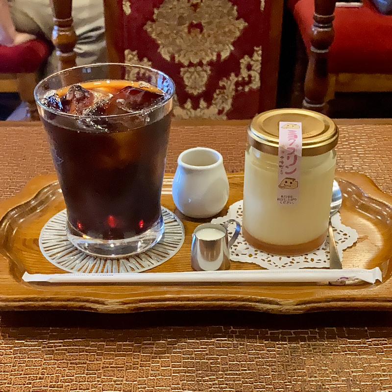 ミヨクプリンと珈琲のセット(ニューMASA)