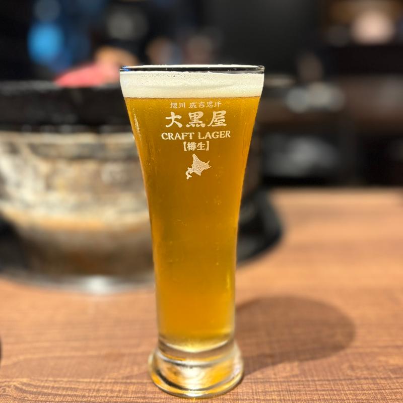 大黒屋限定　クラフトラガー樽生(旭川成吉思汗 大黒屋 函館五稜郭店)