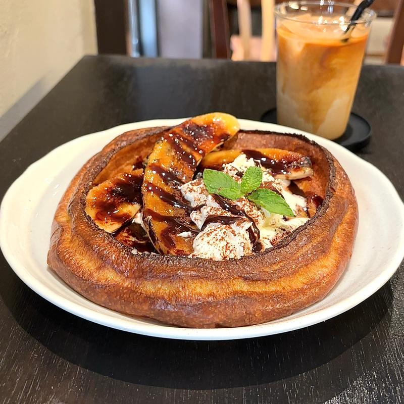 チョコバナナ　ダッチ・ベイビー・パンケーキ(MAZE CAFE CASTLE)