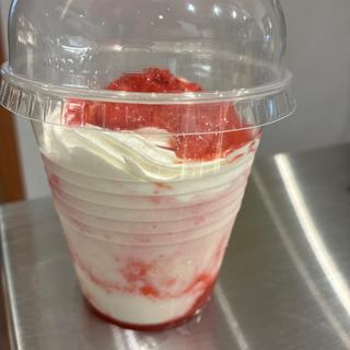 葛餅杏仁×いちごフラッペ