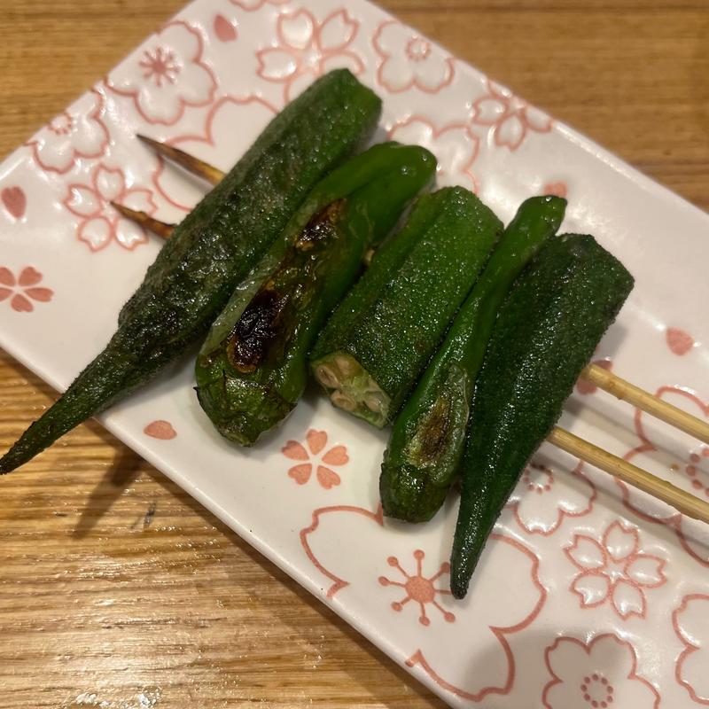 オクラししとう(動物園通りもつ肉店)