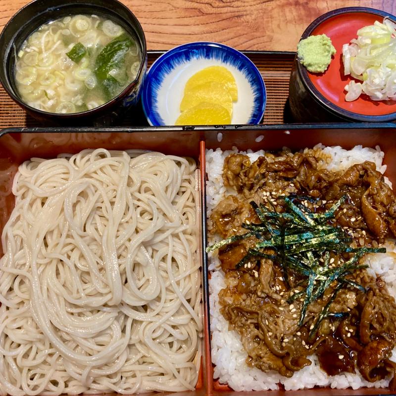 カルビ丼セット(浅野屋)